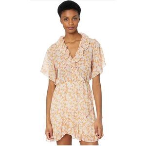 Bishop + Young Women's Zoey Floral Ruffle Mini Dress Multicolor Size‎ Small NWT